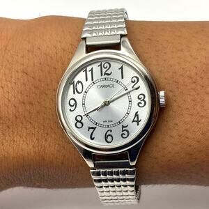 Stunning Silver Carriage by Timex Watch
